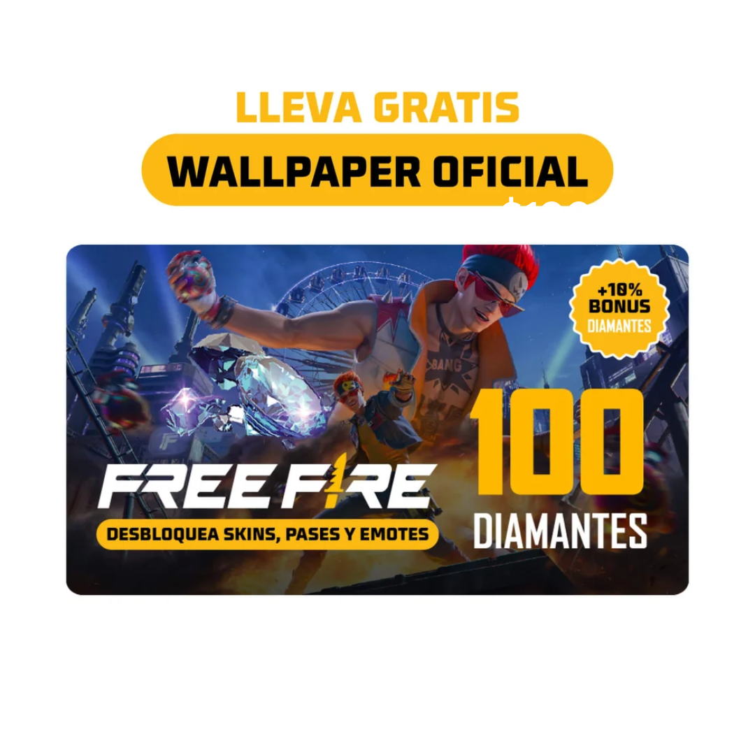 Garena Free Fire 100 Diamonds Prepaid Card - Unlock Exclusive Skins & Items
