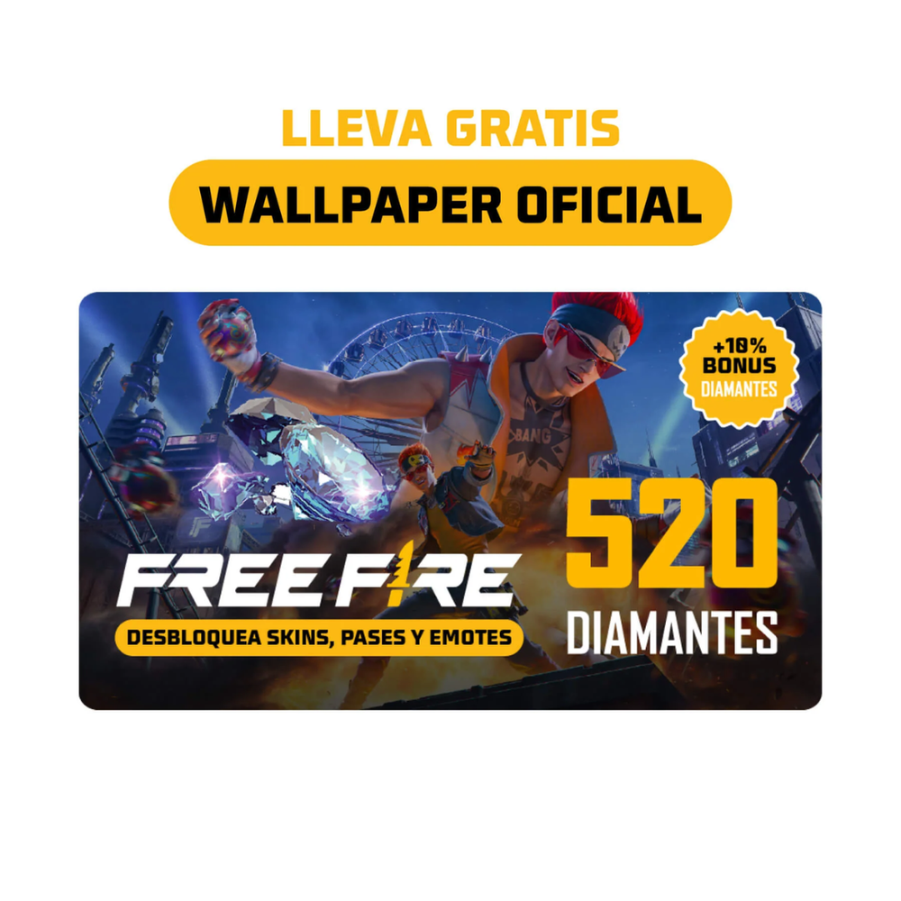 Garena Free Fire プリペイドカード 520ダイヤモンド - 限定スキン＆その他をアンロック