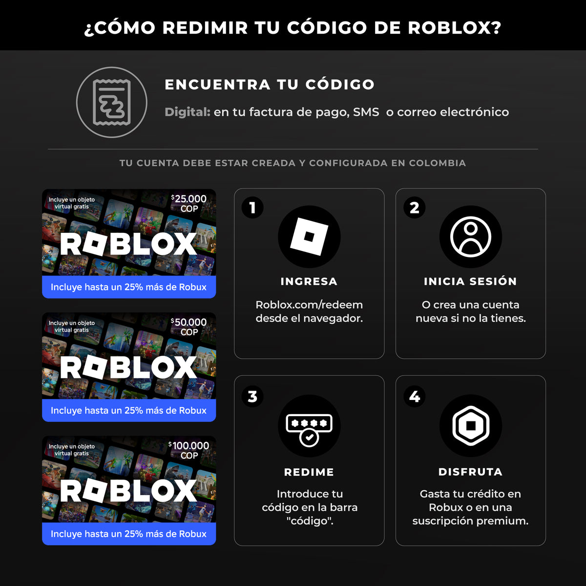 RobloxデジタルPIN $50.000 - Robuxが25%増量、限定リワードも獲得