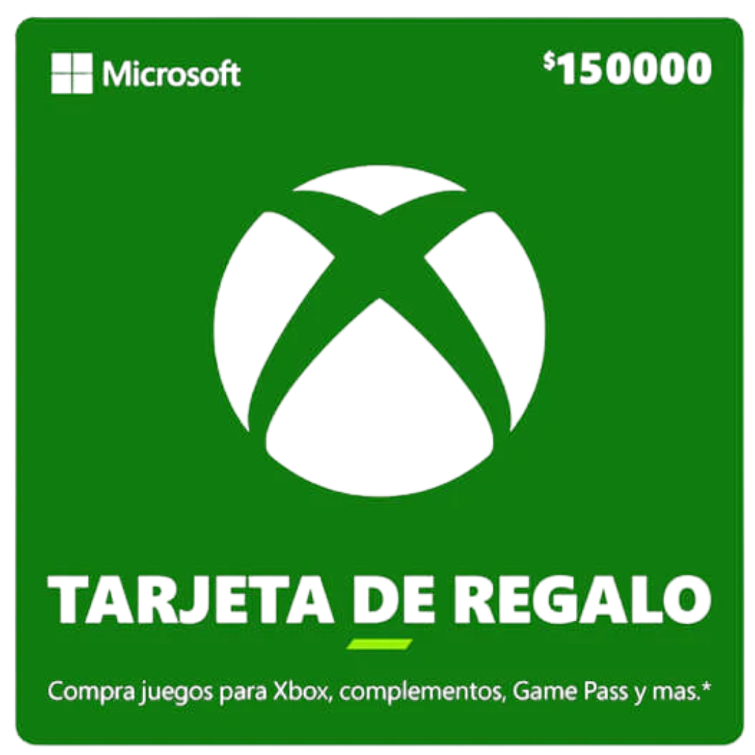 Tarjeta Regalo Xbox 150.000 COP – Juegos, Suscripciones y Entretenimiento