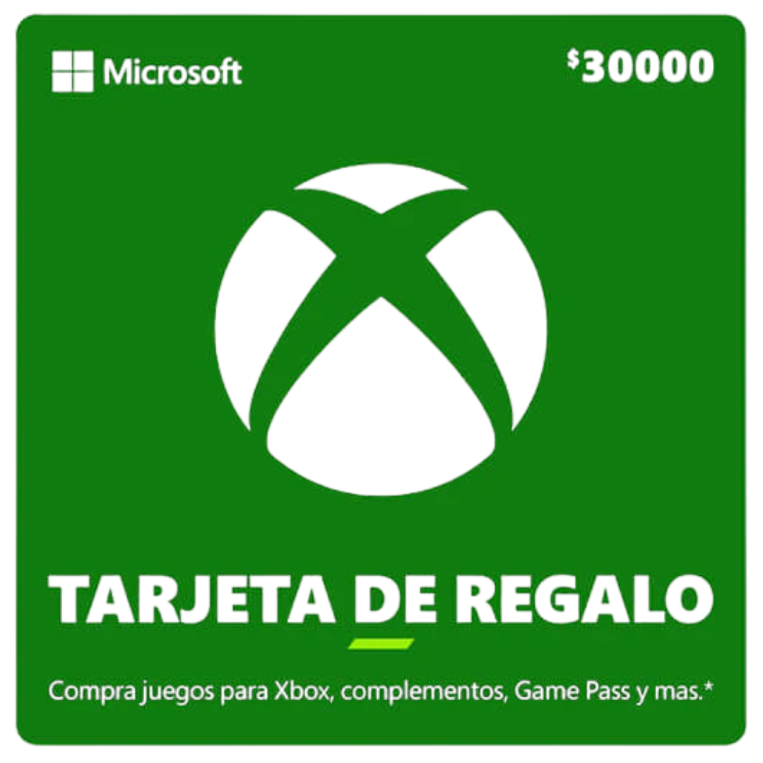 Xbox ギフトカード 30.000 COP - ゲーム、追加コンテンツ、エンターテインメント
