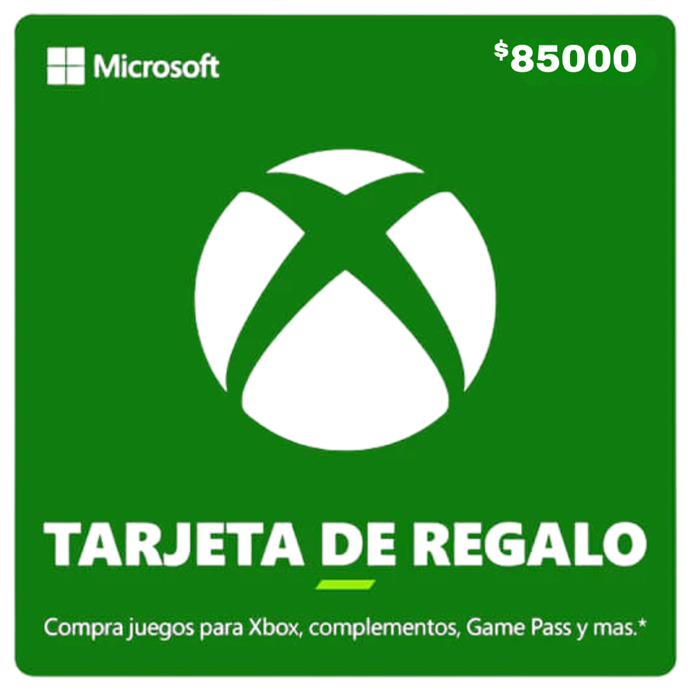 Xbox ギフトカード 85.000 COP - ゲーム、追加コンテンツ、エンターテインメント