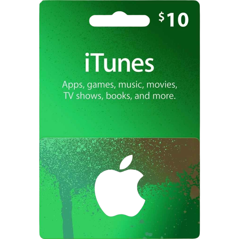 iTunesギフトカード 10 USD - アプリ、音楽などに使えるAppleの即時クレジット、米国コード