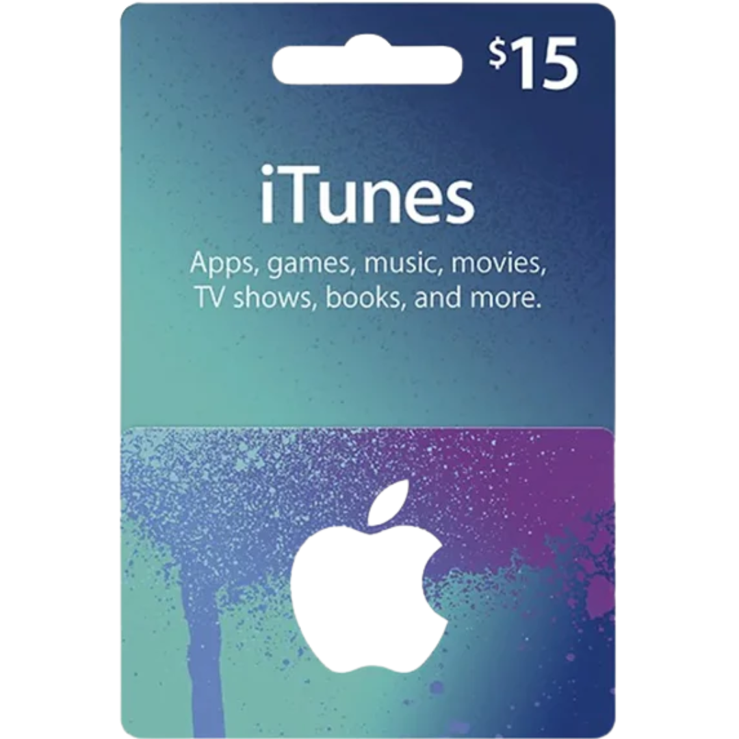 iTunesギフトカード 15 USD - アプリ、音楽などに使えるAppleの即時クレジット、米国コード