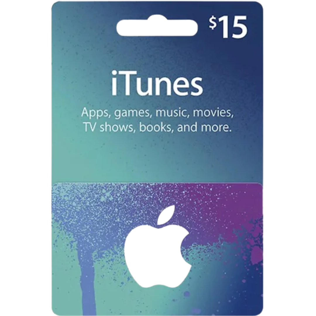 iTunesギフトカード 15 USD - アプリ、音楽などに使えるAppleの即時クレジット、米国コード