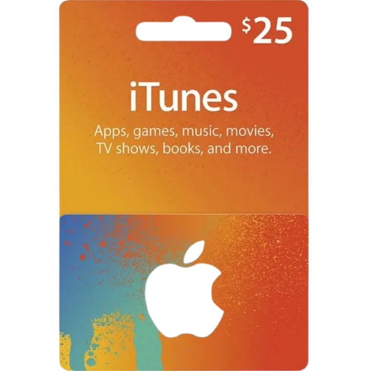 iTunesギフトカード 25 USD - アプリ、音楽などに使えるAppleの即時クレジット、米国コード