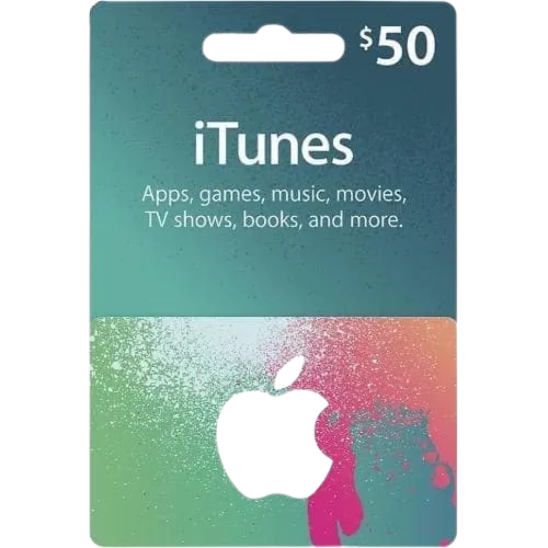 iTunesギフトカード 50 USD - アプリ、音楽などに使えるAppleの即時クレジット、米国コード