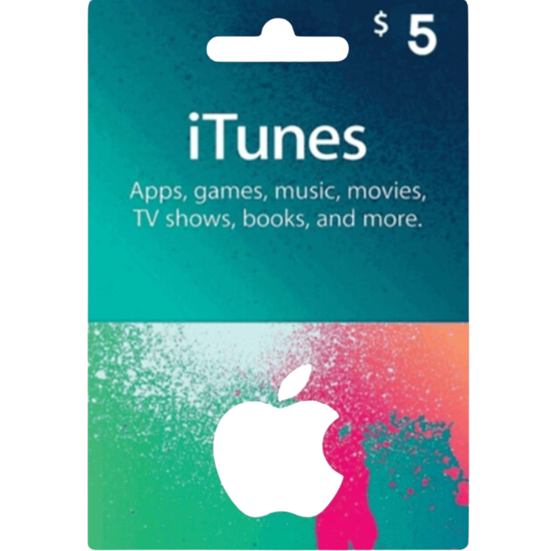 iTunesギフトカード 5 USD - アプリ、音楽などに使えるAppleの即時クレジット、米国コード