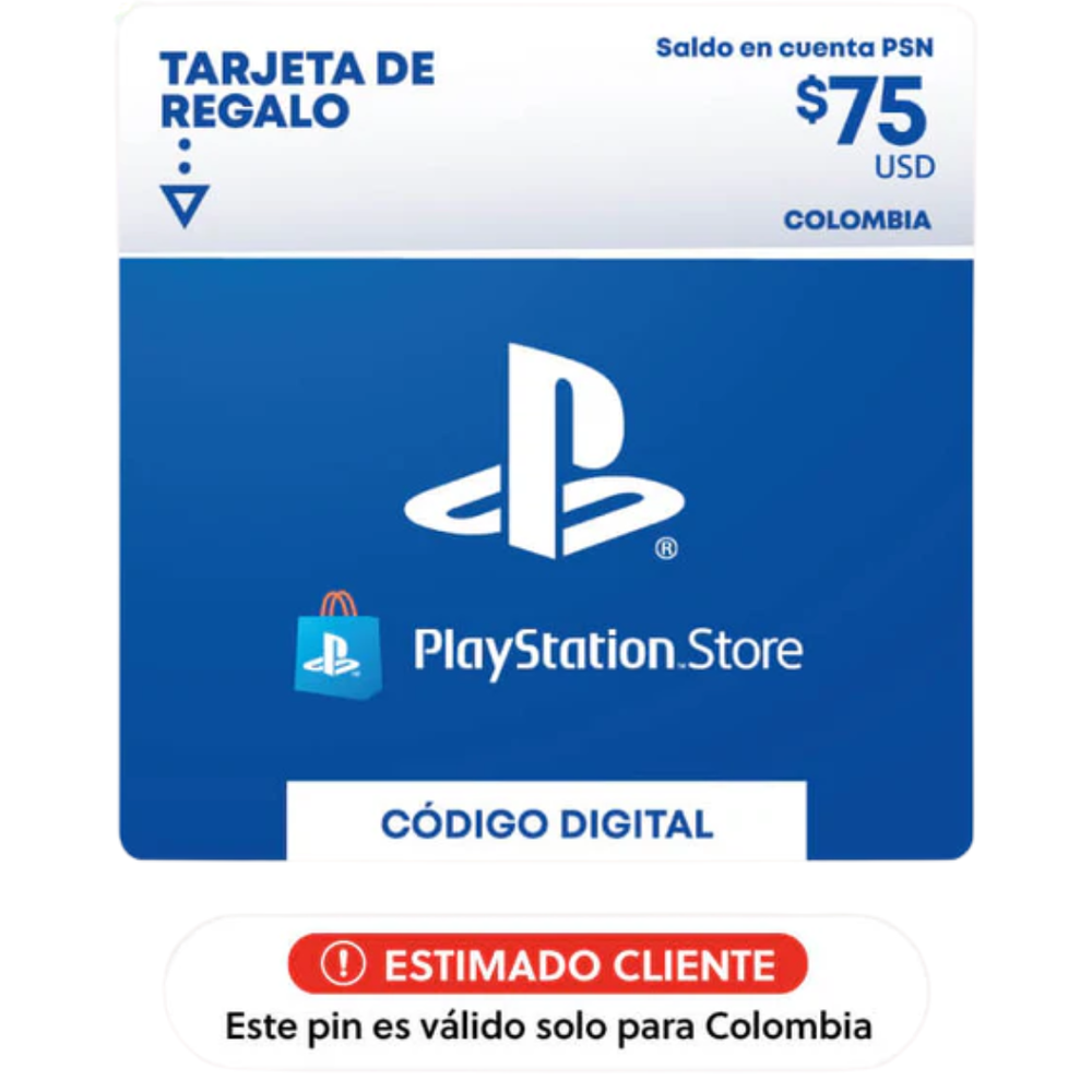 Pin Virtual PlayStation $75 USD – Canjea por Juegos, Películas y Más