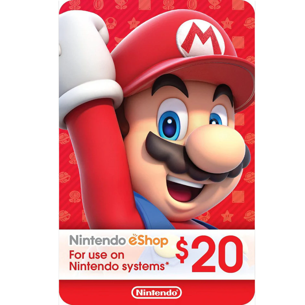 Nintendo eShop Gift Card US $20 – Instant Credit for Games, DLCs, and Subscriptions