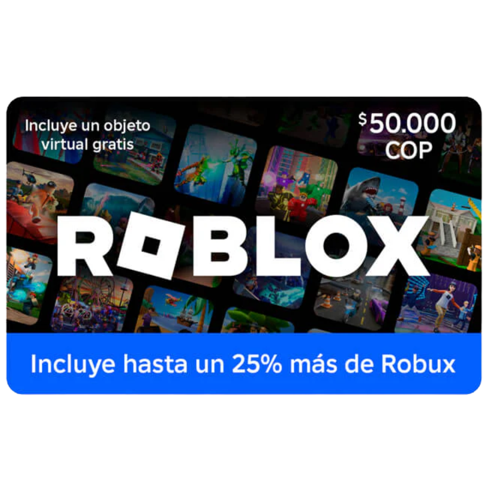 Code numérique Roblox $50.000 – Obtenez 25 % de Robux supplémentaires et des récompenses exclusives