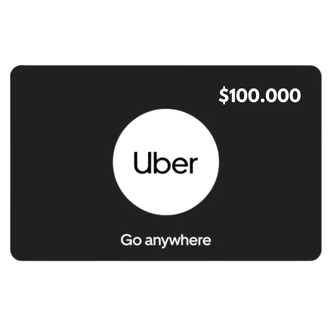 Carte cadeau Uber 100 000 $ Code Colombie