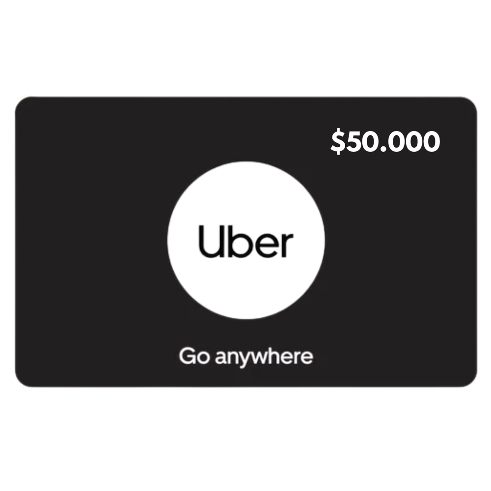 Uber ギフトカード $50.000 コロンビア向けコード
