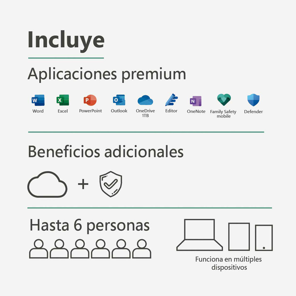 Microsoft Office 365 Famille – 12 mois, jusqu’à 6 utilisateurs, productivité améliorée par l’IA